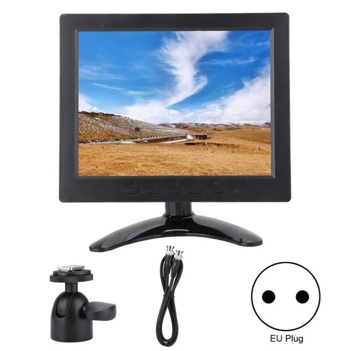 Vente Ecran PC Affichage vidéo HD petit écran 8 pouces IPS 1024x768 IPS pour HDMI - VGA - BNC - AV 100-240V (prise UE) pas cher Vente Ecran PC Affichage vidéo HD petit écran 8 pouces IPS 1024x768 IPS pour HDMI - VGA - BNC - AV 100-240V (prise UE) pas cher