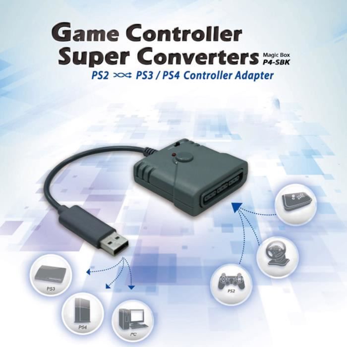 BROOK Adaptateur d’interface USB Brook pour PS2 à PS3 / PS4 / PC avec