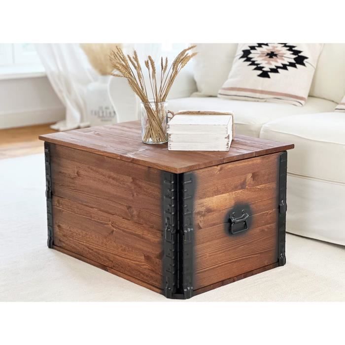 Table Basse Coffre En Bois Table D Appoint Vintage Style Shabby