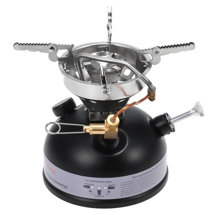 Lixada Adaptateur de R/éservoir de Gaz de R/échaud de Camping avec Valve R/églable Convertisseur de Cartouche de Gaz de Cuisson en Plein Air