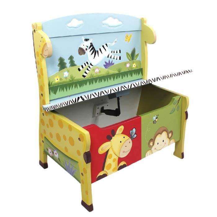 Banc de rangement enfant Magic Garden coffre à jouets bois fille bébé  TD-11644A