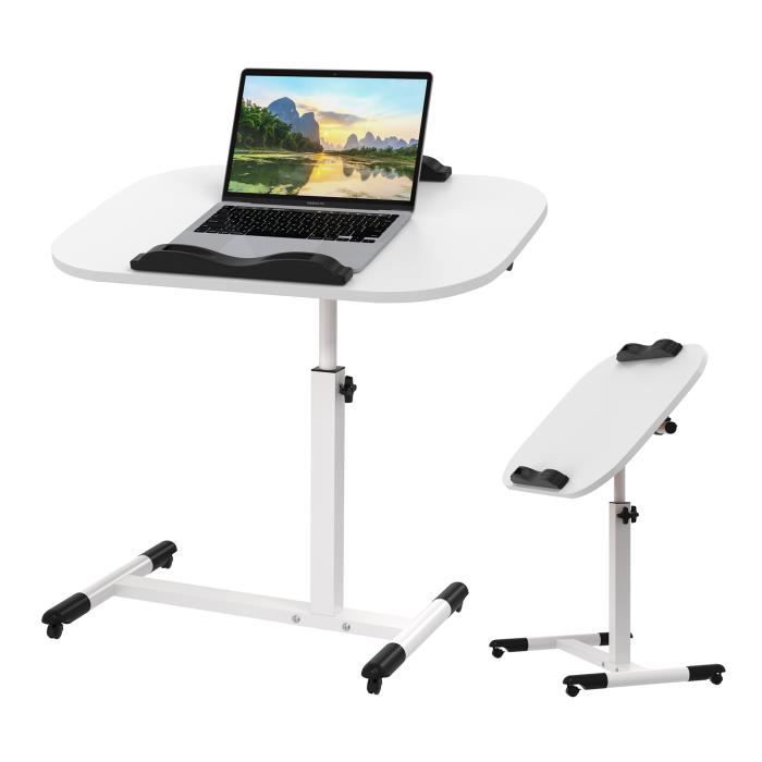 Table de canapé inclinable - LDSZXNE - Blanc - Hauteur réglable - avec ...