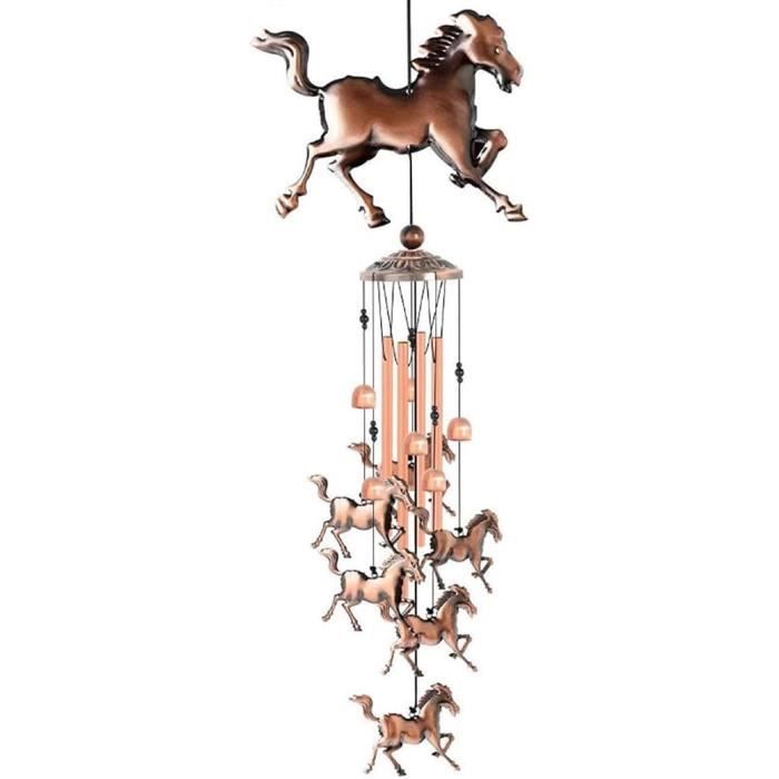 Carillon à Vent En Aluminium Tubes 26 Pouces (65 Cm) - Design Rétro, Son Apaisant - Pour Jardin, Terrasse, Balcon