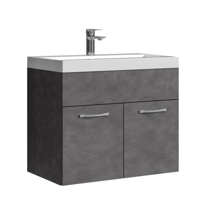Meuble de salle de bain - Montreal 01 - 60 cm - Gris - Armoire de rangement