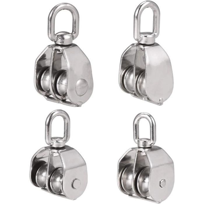 Poulie De Levage Simple M75 Charge 600 Kg - Bloc Poulie Acier Inoxydable 360°