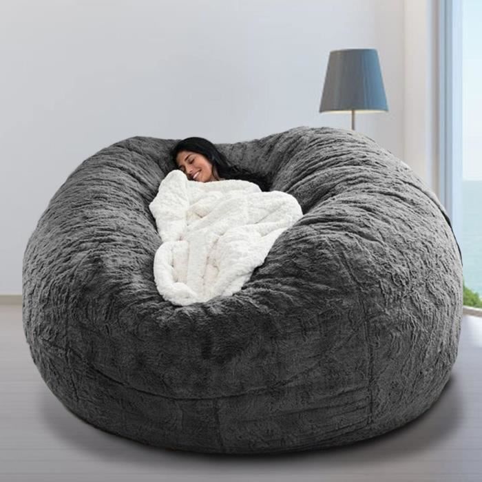 Fauteuil Poire Gonflable Apvrosiait - PVC Lavable, Pliable Pour Intérieur/Extérieur (Marron)