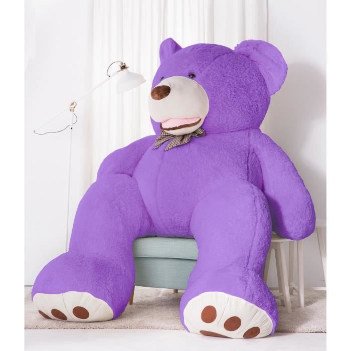 DEAR BEAR Ours en Peluche géante XXL Amigo 250cm (Violet)