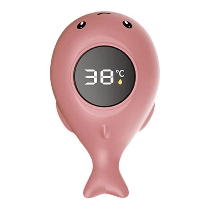 Thermomètre De Bain Bébé Portable Et Étanchéité IPX7 - Écran Tactile, Rose Mignon - Température Eau & Ambiance