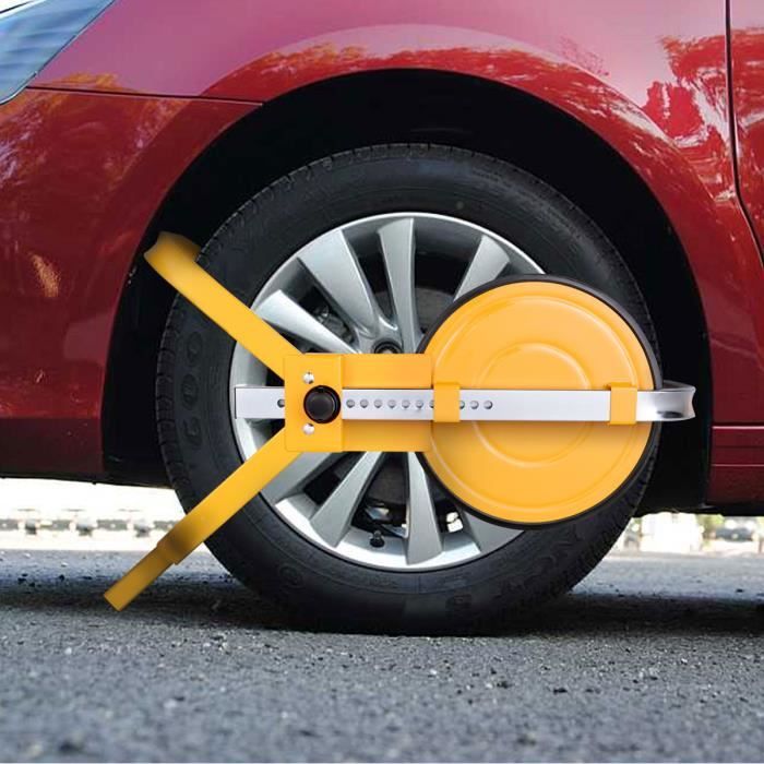 Cale Roue Antivol Streetwize HD - Jaune, Compatible 13" à 17", Pour Voiture, Camping-car