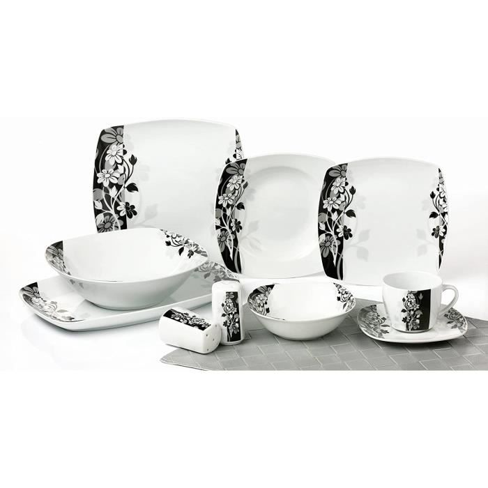 Série Sweet. 16Pcs Service De Table Complet Moderne En Porcelaine Pour