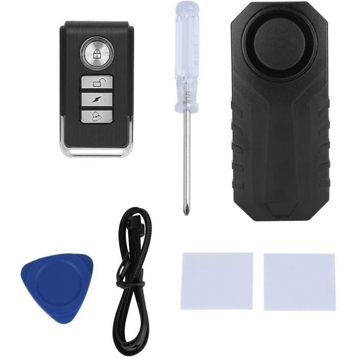 Alarme Vélo Mengshen 113 DB – étanche IP65, Sans Fil, 4 Capteurs, 2 Télécommandes, Sensibilité Réglable, Anti-vol Et SOS