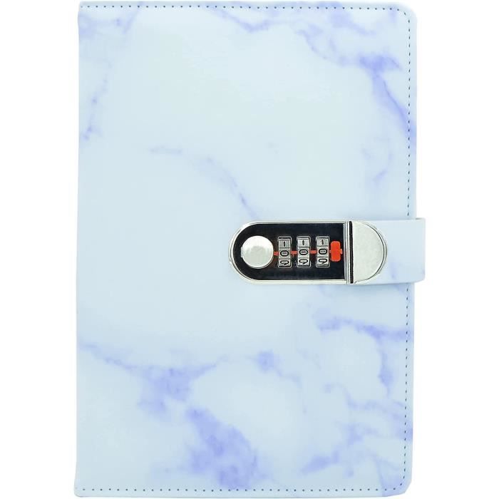 iLoveDeco Cahier d'écriture de Secret en Cuir PU avec codé(Motif étoile