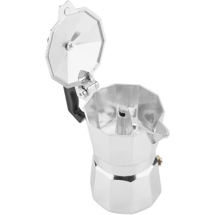 Italian Coffee Maker, Cafetière Italienne Pot Moka 50 ML en Aluminium