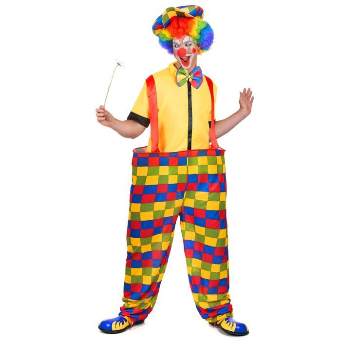 Faschingskostüm Clown Für Jungen – Bunt & Komplett Mit Hut & Fliege – Größe 3/4 Jahre