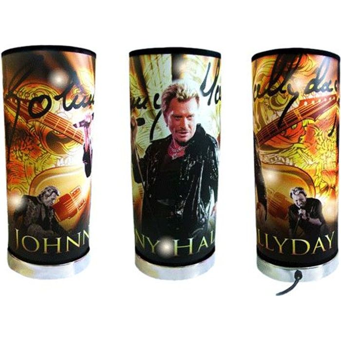 Lampe Johnny Hallyday – Abat-jour 34 Cm De Haut – Neuf