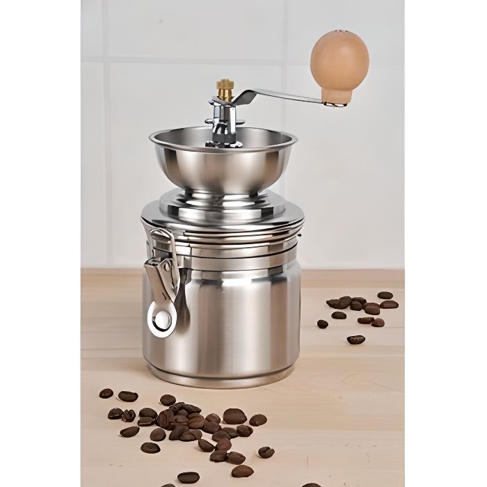 Moulin à café manuel en bois, en acier inoxydable, Mini moulin à épices  rétro avec broyeur