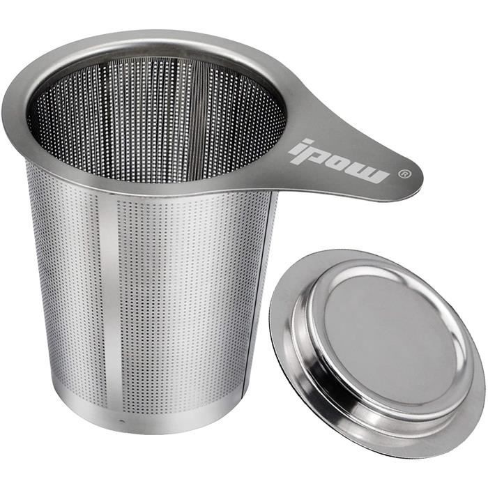 Infuseur à thé individuel rose en inox avec couvercle
