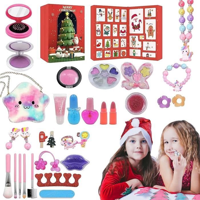 Maquillage Enfant Fille -Sac à Mainavec- 36PCS Joujous pour Filles Anniversaire 3 4 5 6 7 8
