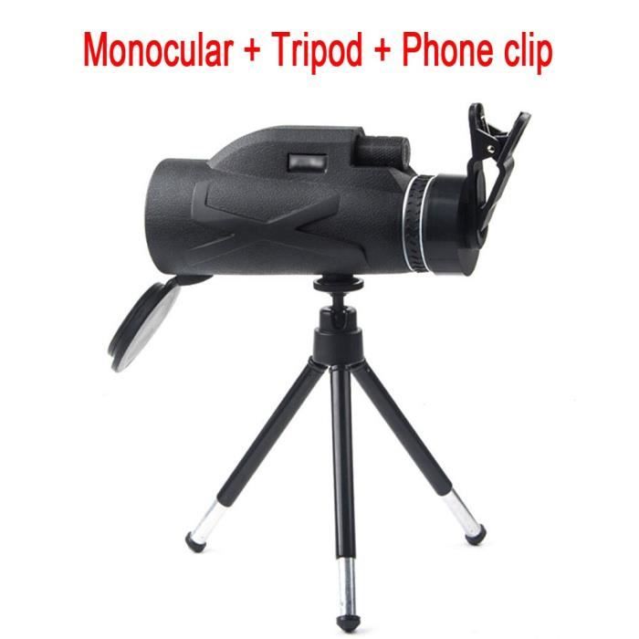 TZK Télescopes puissants 80x100 de Vision Nocturne monoculaire au Zoom Monocle Spyglass Optique pour Longue-Vue de tireur délite du Tourisme,A 