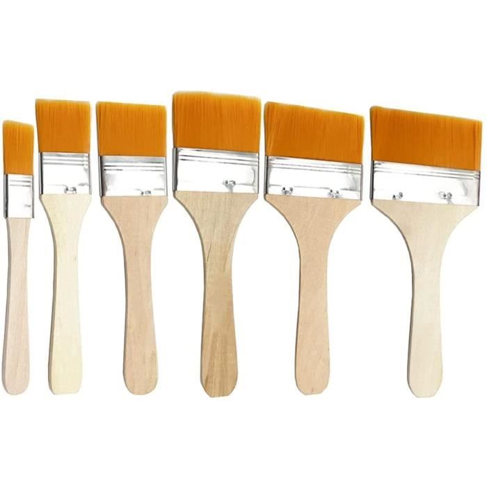 Dtoterul Pinceaux Peinture 12 Pièces Pinceaux Plats Peinture Acrylique Plat Artiste Brosse Pinceau Set Peinture Pinceaux Avce 3pcs 0.7cm Pinceaux Plats Bleus Pour Peinture Huile Et Peinture Acrylique