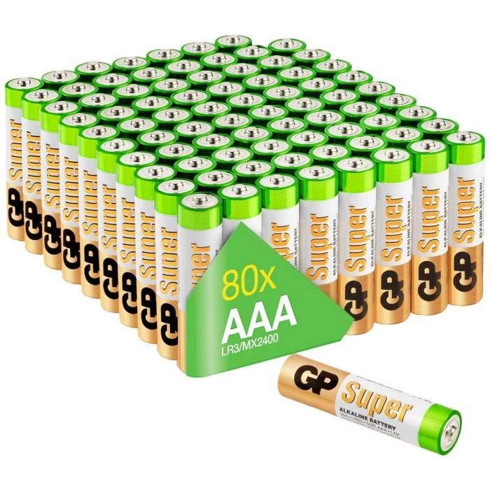 GP Batteries Super Pile LR3 (AAA) alcaline(s) 1.5 V 80 pc(s) - Cdiscount  Jeux - Jouets