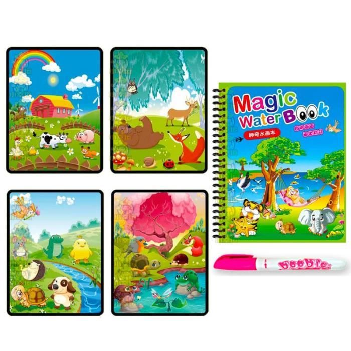 Silverlit - Water Art Pack Deluxe : Kit Dessin Magique à L’eau, Cuillère Magique, Dessins Flottants - Jeu Créatif Dès 3 Ans, Feutres, Stickers Inclus - 6