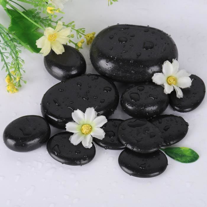 Set De Massage Aux Pierres Chaudes - 9 Pierres En Basalte - Marque YGKYMVW - Neuf
