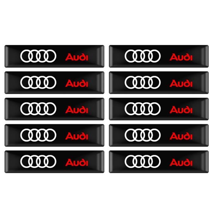 Audi Long - Badge Autocollant 3d En Époxy Pour Voiture, 10 Pièces, Autocollants De Tableau De Bord De Rétrovi