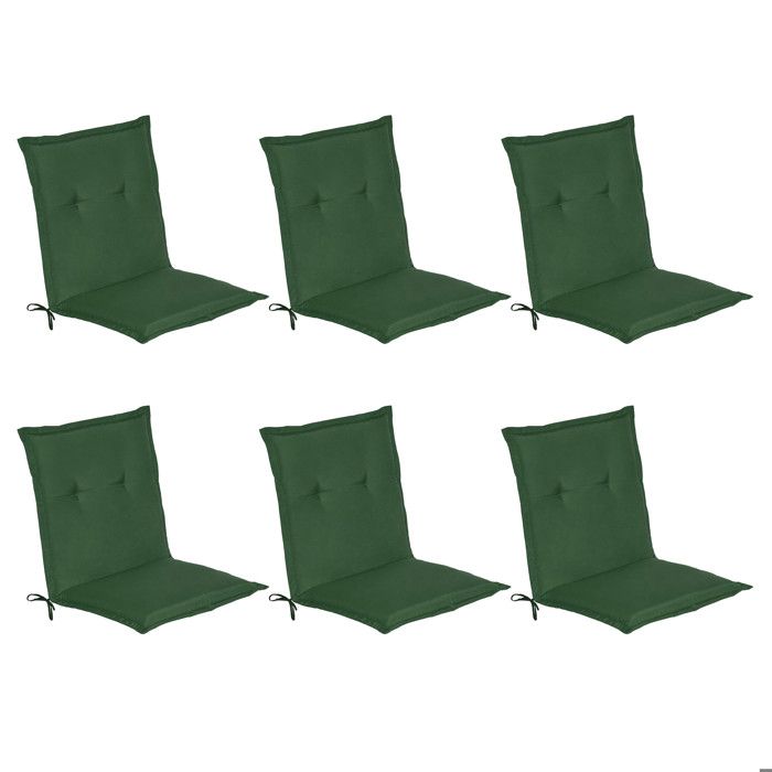 Lot de 6 coussins dassise Loft NL 100x50x6cm vert foncé Lot de 6 coussins dassise Loft NL 100x50x6cm vert foncé