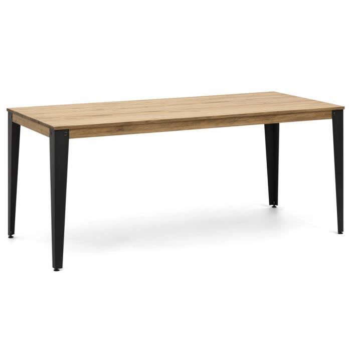 table salle a manger lunds 120x80x75  anthracite-vieilli box furniture