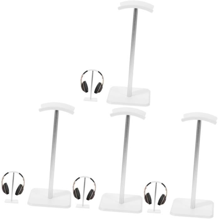 4 Pcs Support Pour Casque Et Bureau, Support Casque Gamer Et Clés (rochet Monocouche), Deux Noirs Et Deux Blancs