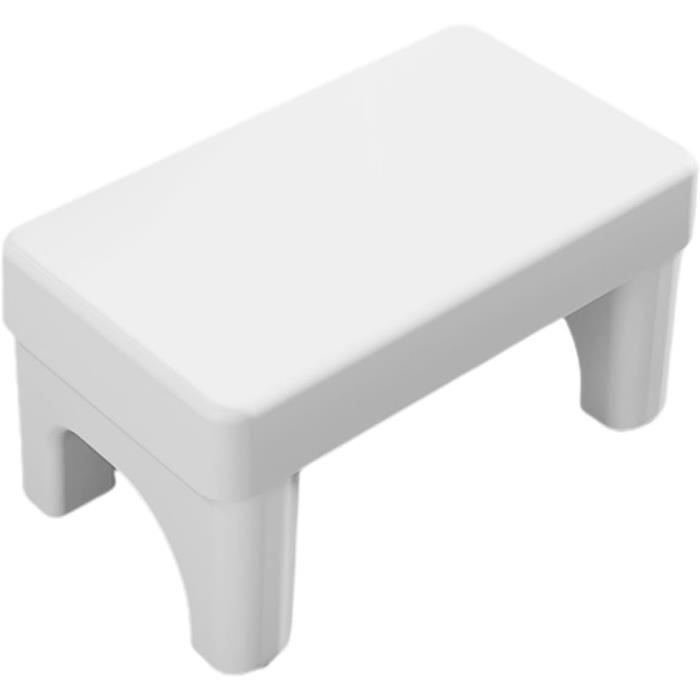 Ejoyous Tabouret Pliant 45 Cm – Escabeau Salle De Bain Antidérapant Avec Points Noirs Beige – Repose-Pieds Compact
