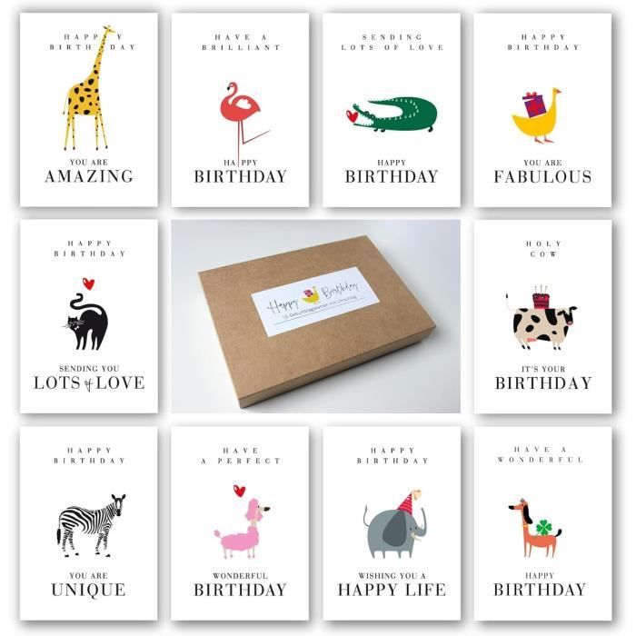 Patelai 20 Sets d'Invitations de Fête d'Anniversaire de Licorne pour