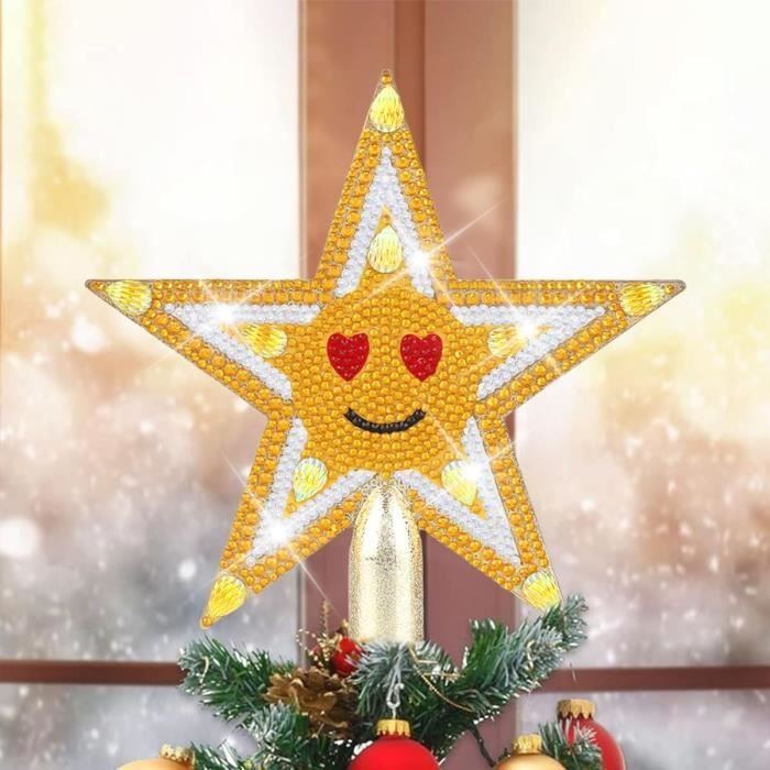 Étoile De Sapin Noël Rouge - Pointe Décorative Pour Sapin - Décoration étoile Rouge Traditionnelle