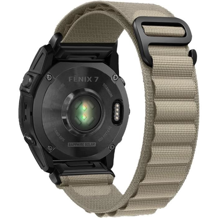 Niboow Cinturino Intrecciato Nylon 20mm QuickFit Per Garmin Fenix 8 43mm / Fenix 7S / 6S / 5S | Morbido, Magnetico, Traspirante - 2