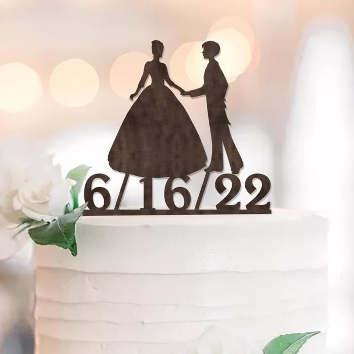 Décoration de gâteau de mariage en résine, toppers noirs de couple ao-américain pour fiançailles de mariage, douche de patients, travailleurs de mariage 15 Décoration de gâteau de mariage en résine, toppers noirs de couple ao-américain pour fiançailles de mariage, douche de patients, travailleurs de mariage 15