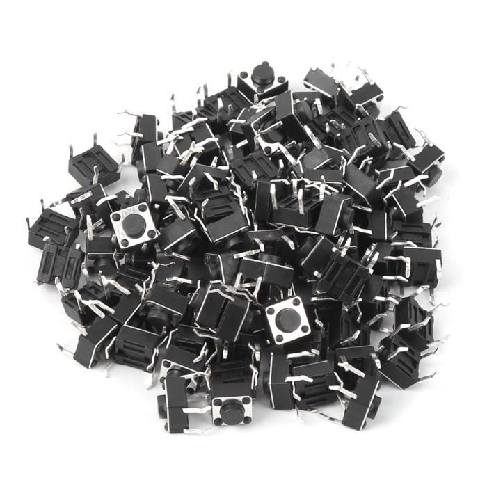 Interrupteur Tactile - CIKONIELF - Micro Tact Switch - 100 pièces