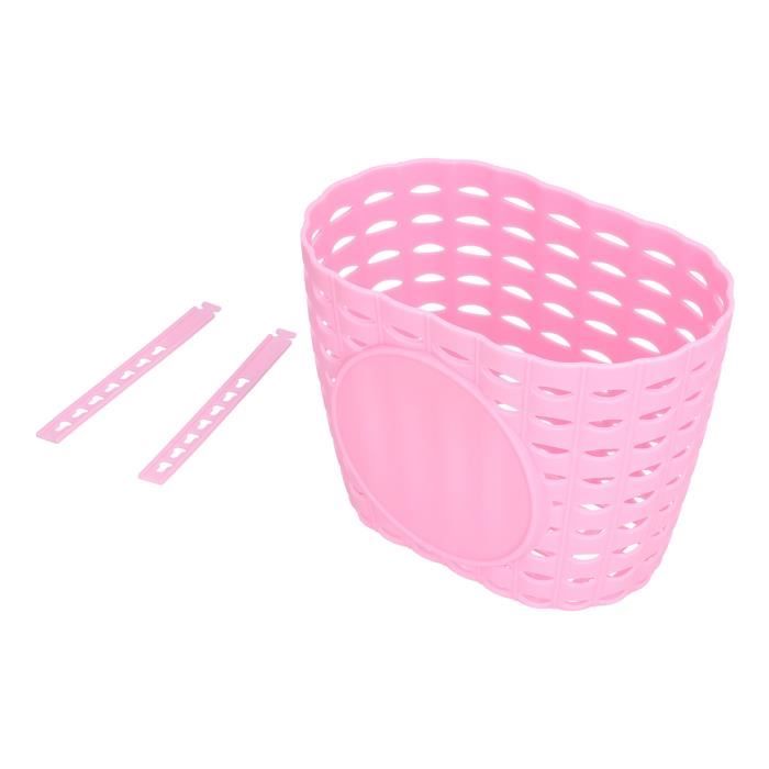 Panier Avant Vélo Enfant Fille Rose - Avec Nœuds Mignons - Fixation Facile Guidon