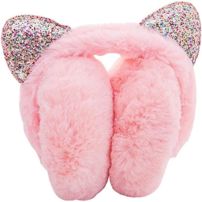 Lot De 2 Cache-oreilles Réversibles Licorne Pour Enfant/adulte - En Peluche Douce, Design Mignon, Pour L'automne Et L'hiver - 11