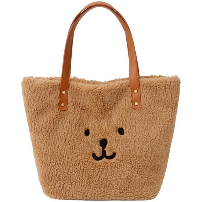 Sac Fourre-Tout En Fausse FourrureSac À Main Mignon Pour FemmeSac À