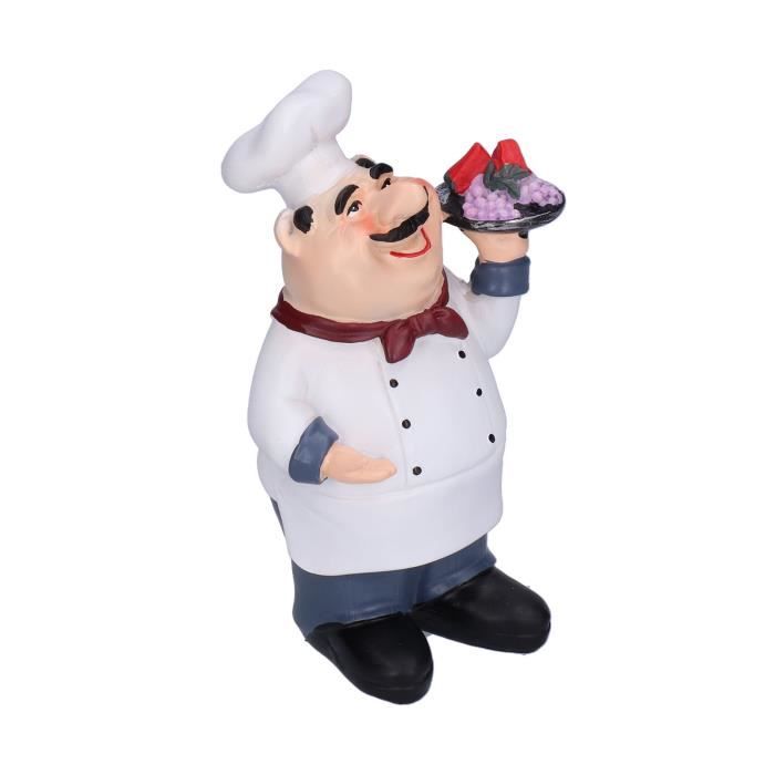 EJ.life Chef Figurine, Chef Statue Synthetic Resin Home Decor for