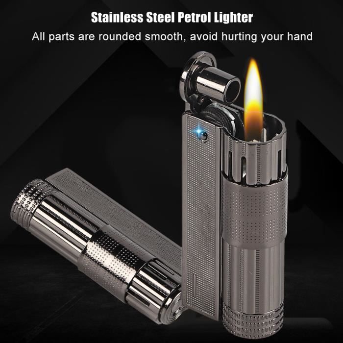 Housse De Briquet Vintage En Métal – Réutilisable, Anti-rayures – Dimensions 67 X 26 X 14 Mm – Argent – Portable Pour Voyage Et Plein Air