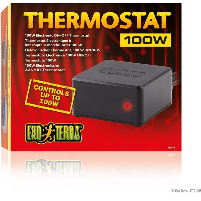 Thermostat électronique pour terrarium - EXO TERRA - Interrupteur marche-arrêt - 100W