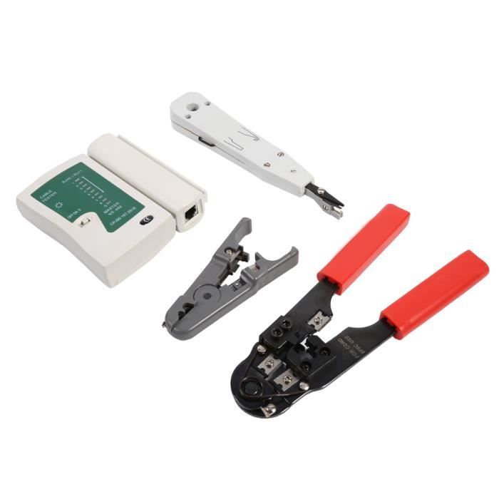 Fdit Outil réseau RJ45 RJ11 LAN kit d'outils de réseau testeur de câble ...