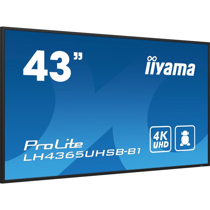 iiyama ProLite LH4365UHSB B1 Classe de diagonale 43 42.5 visualisable écran LCD rétro éclairé par LED signalisation numérique Android 4K UHD 3840 x 2160 - vue 2