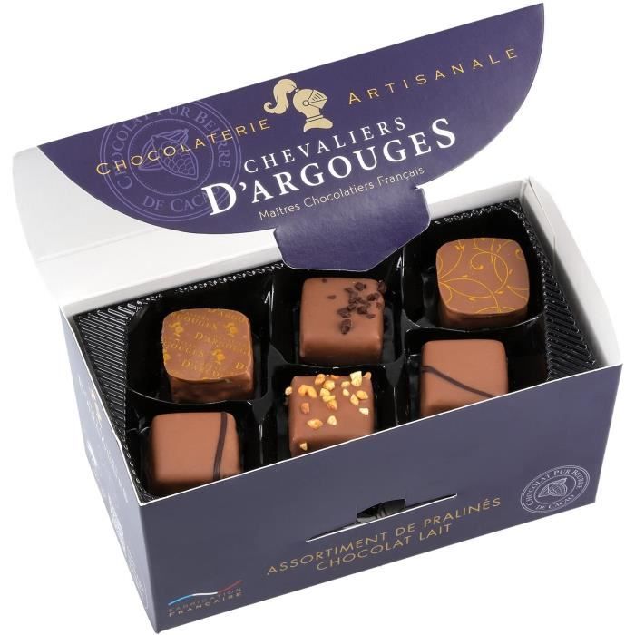 Assortiment De Chocolat Et Echantillon - D Argouges Maîtres Chocolatiers Français Chocolats Lait Ballotin