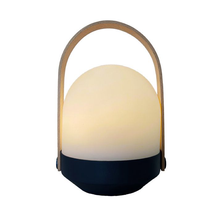 Baladeuse sans fil - LUMISKY - AURA - LED blanc chaud dimmable - Poignée bambou - Rechargeable - H27 cm