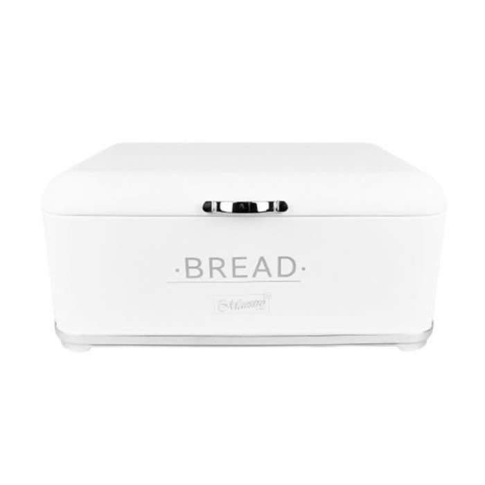 Boîte à pain - Maestro - MR-1677-AR-W - Acier inoxydable - Rectangulaire - Blanc