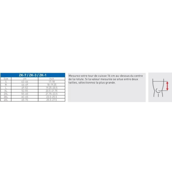 Genouillere Hizato Zamst ZK-Protect Genouillère De Sport - Genouillère De Compression Pour Hommes Et Femmes Avec Renforts En Résine Flexibles; Protection Du Genou Et Genou Ligament