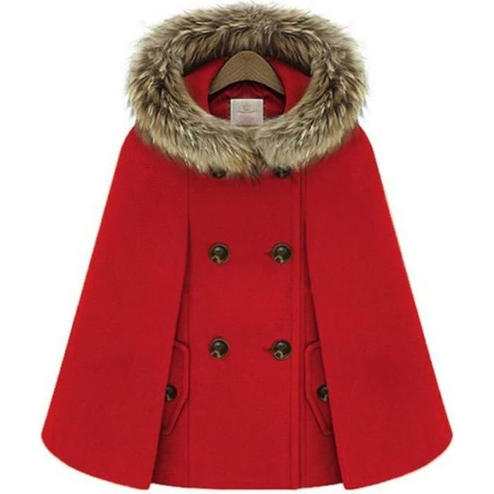 manteau laine femme capuche